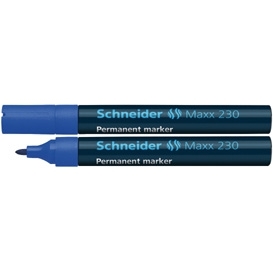 Permanentinis žymeklis Schneider 230, 1-3mm, apvaliu galiuku, mėlynos spalvos
