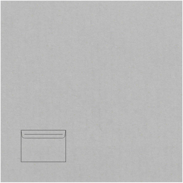 Dekoratyvinis vokas Paper Poetry C6, 114x162mm, 100g, šviesiai pilkos spalvos, 1vnt