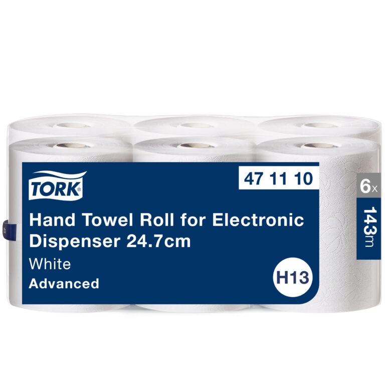Popieriniai rankšluosčiai Tork Electronic H13 (471110), 2 sluoksniai, baltos spalvos