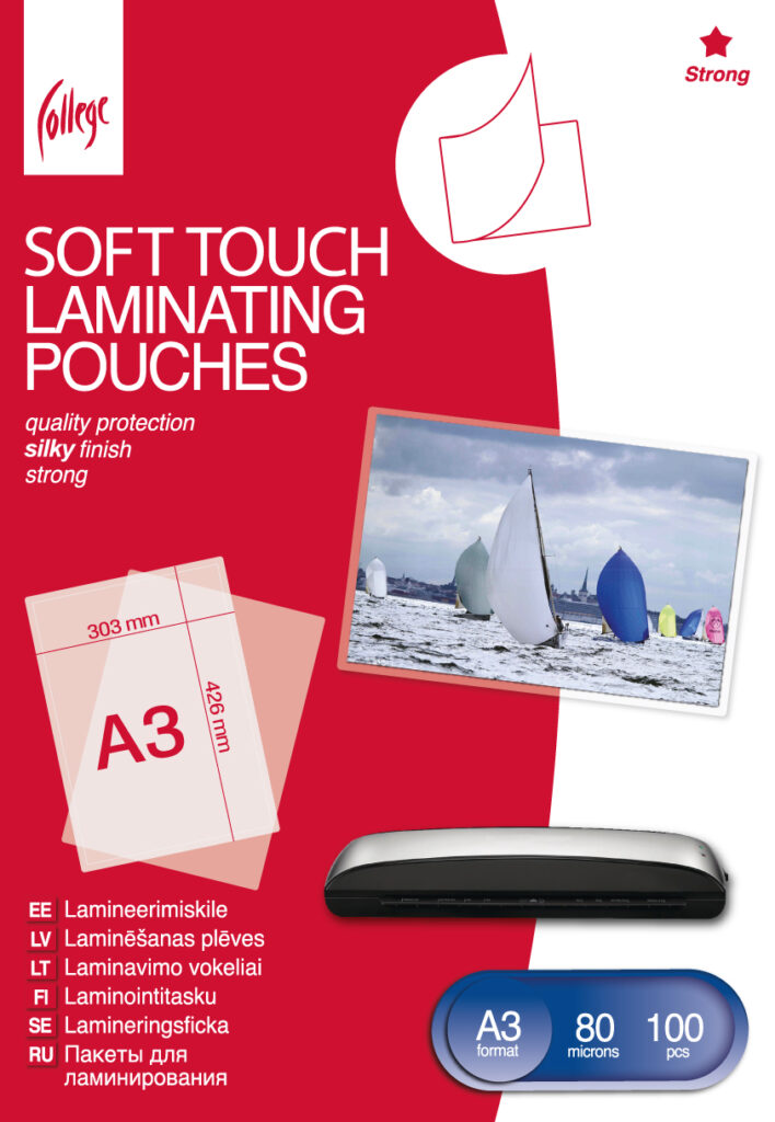„Soft-Touch“ laminavimo plėvelė A3 (303x426mm) 80mic/100 lapų