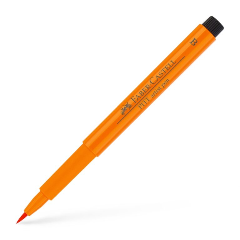 Rašiklis piešimui Faber-Castell PITT Artist Pen B, teptukinis, #113 Orange Glaze
