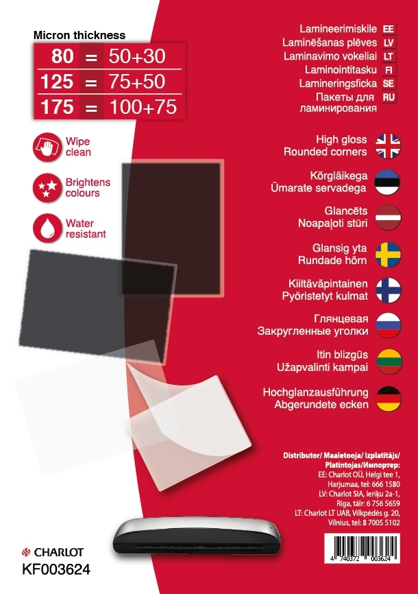 Laminavimo vokeliai College, antistatiniai, A4, 216x303mm, 100 mikronų, 100vnt
