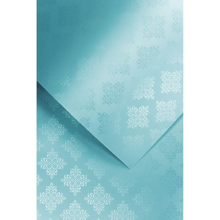 Dekoratyvinis popierius Glamour, A4, 250gr, šviesiai mėlynos spalvos, 20 lapų