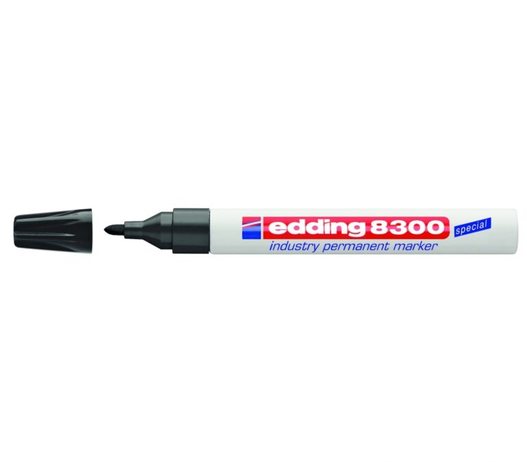 Permanentinis žymeklis Edding 8300, 1,5-3mm, apvaliu galiuku, juodos spalvos