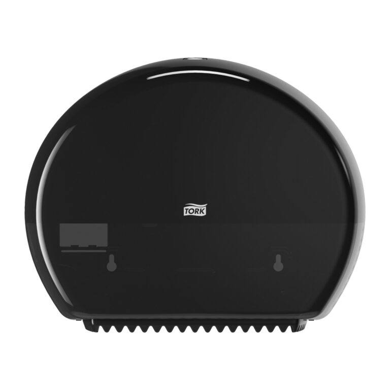 Laikiklis tualetiniam popieriui Tork Jumbo Mini T2 (555008), juodos spalvos, plastikinis