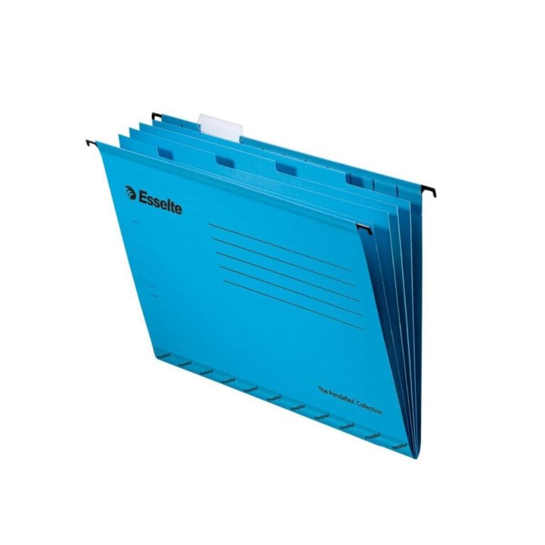 Kartotekinis vokas Esselete Standart, A4, su 4 skirtukais, mėlynos spalvos, 1vnt