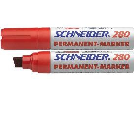 Permanentinis žymeklis Schneider 280, 4-12mm, kirstu galiuku, raudonos spalvos