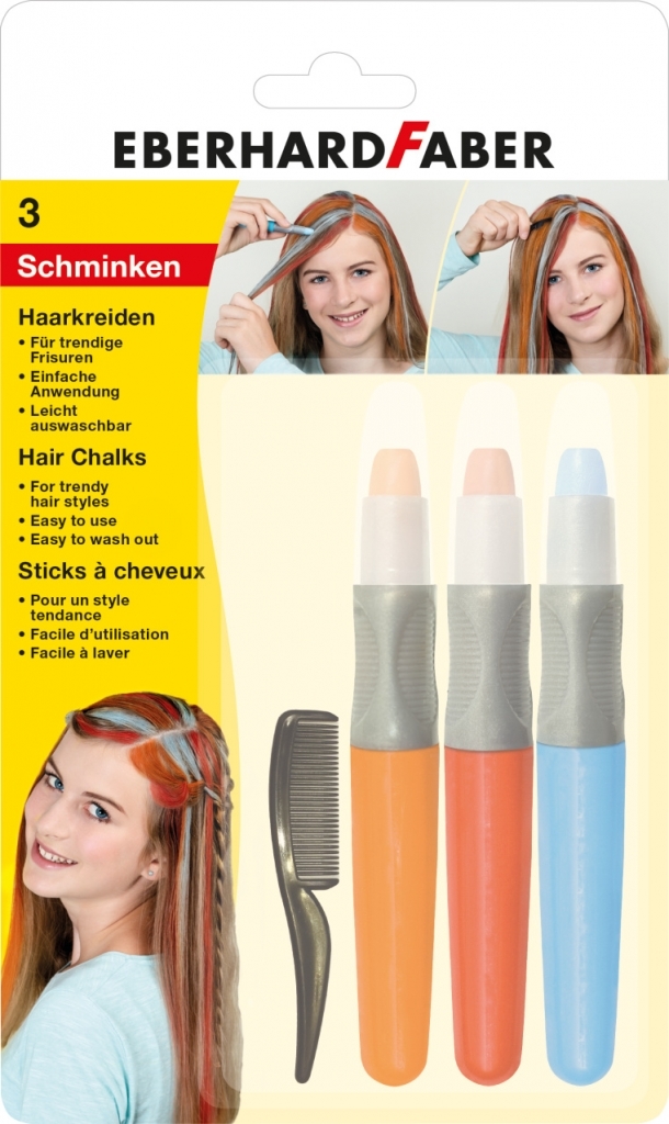 *Kreidelės plaukams EberhardFaber Basic, 3vnt