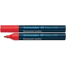 Permanentinis žymeklis Schneider 230, 1-3mm, apvaliu galiuku, raudonos spalvos