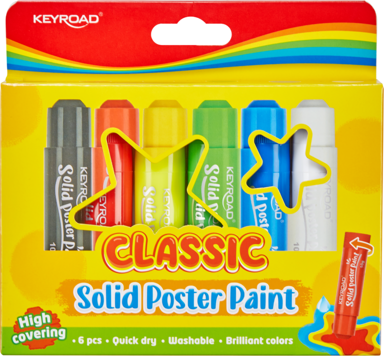 Kietos dažų lazdelės Keyroad, 6 spalvos
