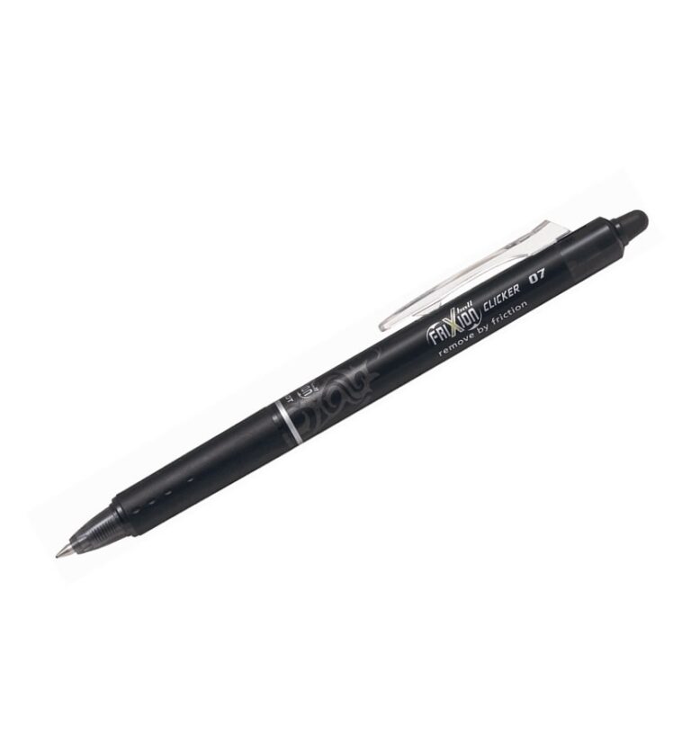 Automatinis tušinukas Pilot Frixion Clicker, gelinis, 0,7mm, su trintuku, juodos spalvos