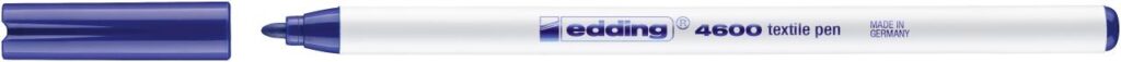 Tekstilės žymeklis Edding 4600, apvaliu galiuku, 1mm, mėlynos spalvos