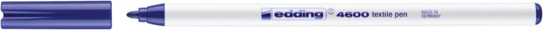 Tekstilės žymeklis Edding 4600, apvaliu galiuku, 1mm, mėlynos spalvos