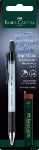 Automatinis pieštukas Faber-Castell Grip-Matic, 0,5 mm šviesiai mėlynos spalvos + grafitai 0,5 mm