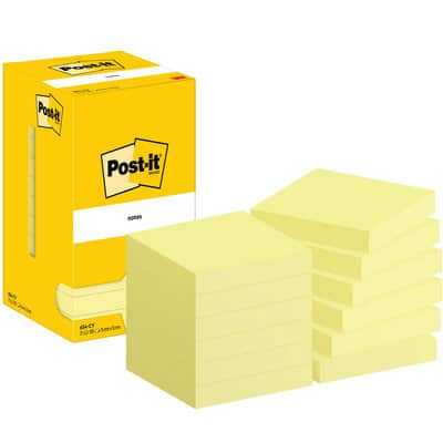 Lapeliai užrašams 3M Post-it 76x76mm 12 vnt./pak., geltonos spalvos