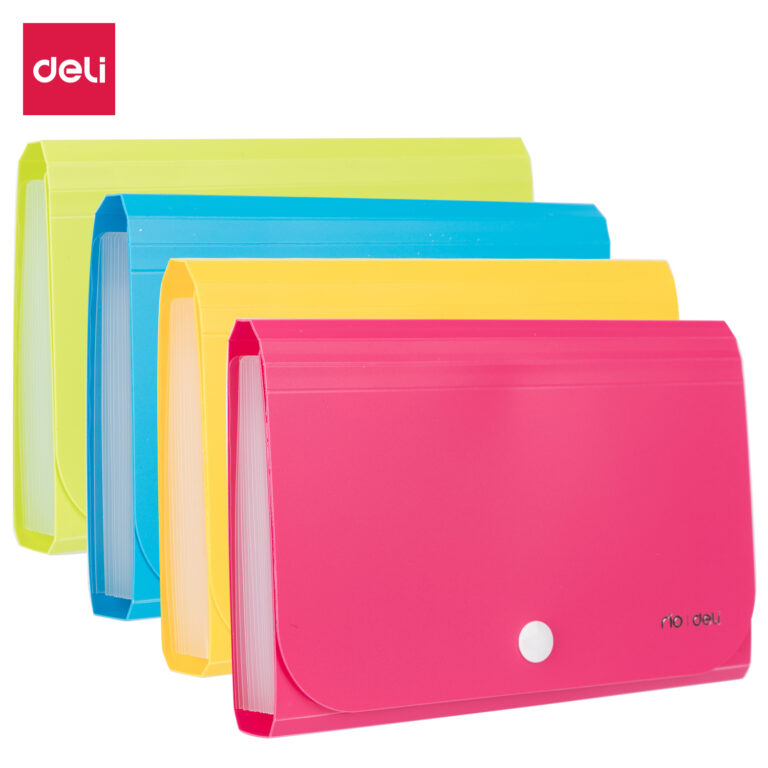 Aplankas dokumentams DELI A6 13 skyrių, įvairių spalvų