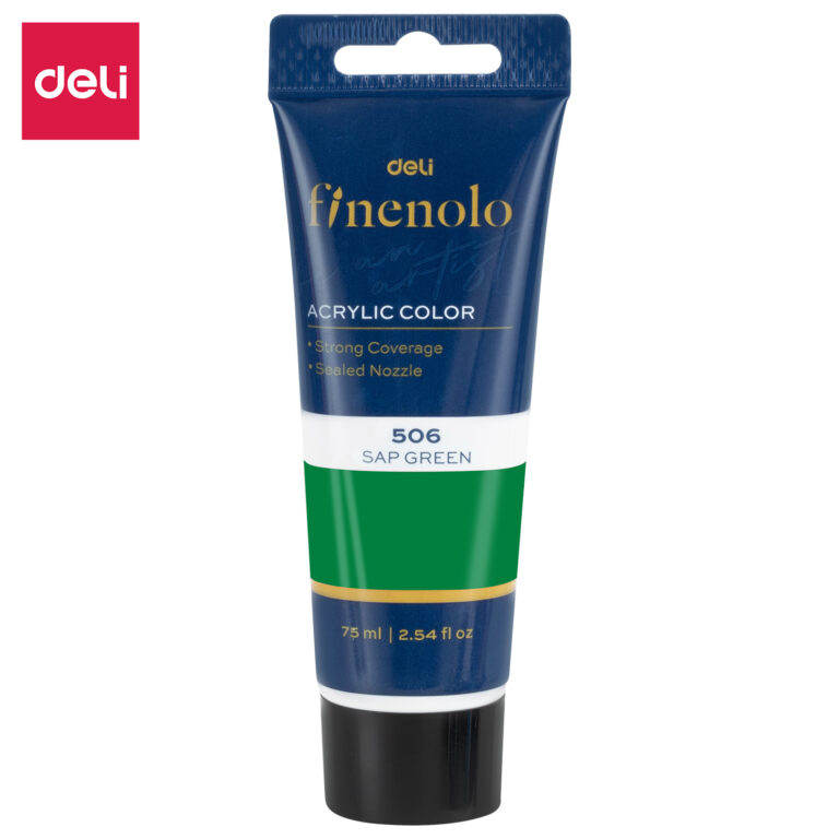 Akriliniai dažai DELI Finenolo 75ml,sultingos žalios spalvos