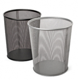 *Šiukšliadėžė Forpus, 13l, metalinė, perforuota juodos spalvos