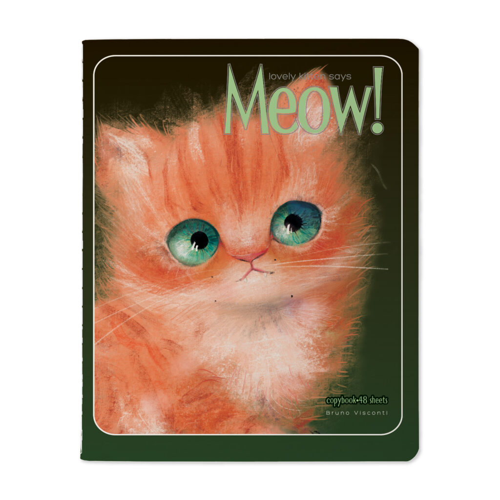 Sąsiuvinis Bruno Visconti A5, Kitty Life Red, 5×5 langeliais, 48 lapų