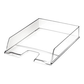 Dokumentų lentynėlė Centra, A4, 345x253x60mm, plastikinė, skaidri