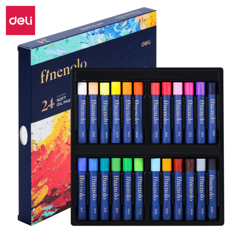 Aliejinės kreidelės Finenolo 24 spalvų minkštos