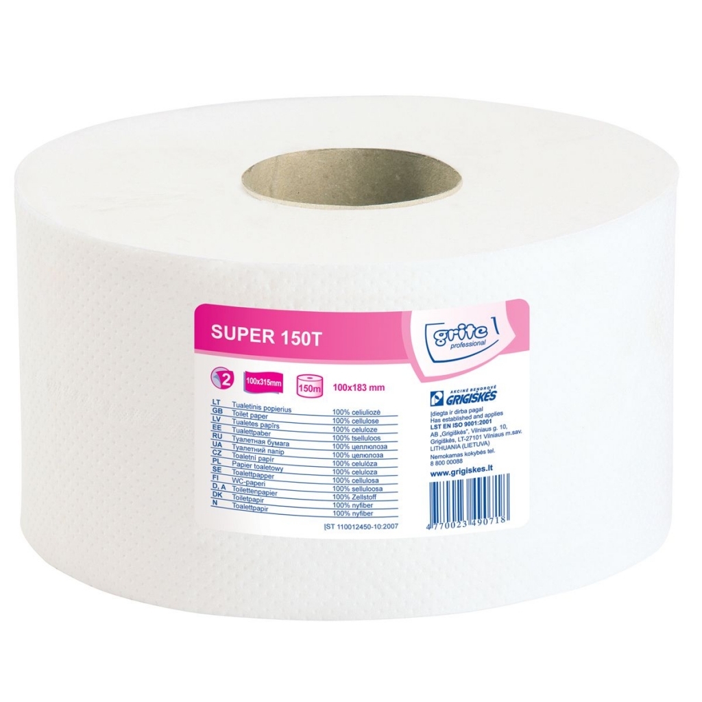 Tualetinis popierius Grite super 150T, 2 sluoksniai, 150m