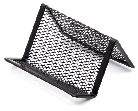 *Stovas vizitinėms Forpus, metalinis, juodos spalvos