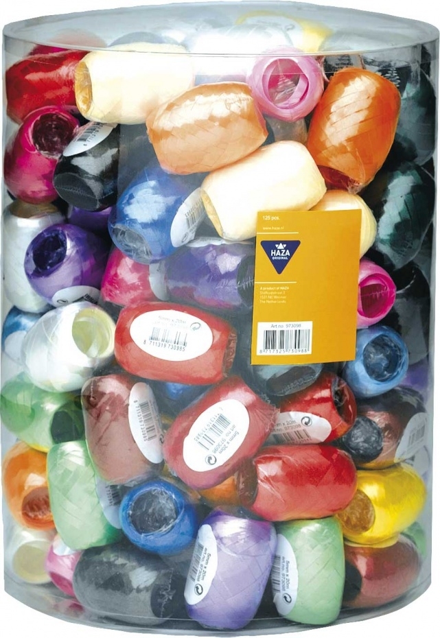 *Dovanų pakavimo juostelė 5mmx20m, įv.spalvų