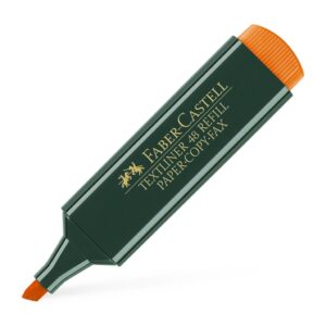 Teksto žymeklis Faber-Castell, oranžinės spalvos, kirstu galiuku, 1,2 – 5mm