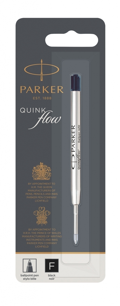 Šerdelė tušinukui Parker QuinkFlow, F, blisteryje, juodos spalvos