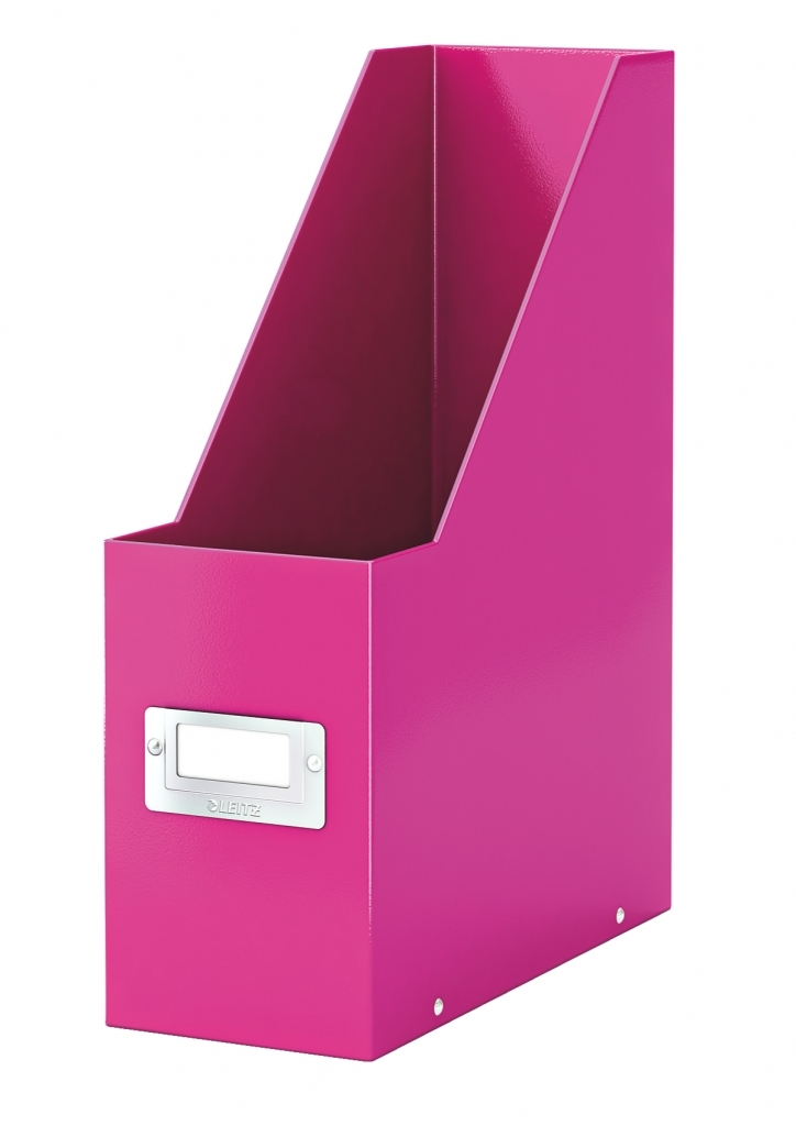 Dokumentų stovas Click&Store Leitz Wow, A4, kartoninis, rožinės spalvos
