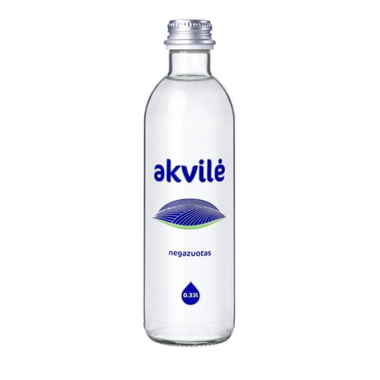 Natūralus mineralinis vanduo Akvilė, negazuotas, stikliniame buteliuke 0.33l (D)