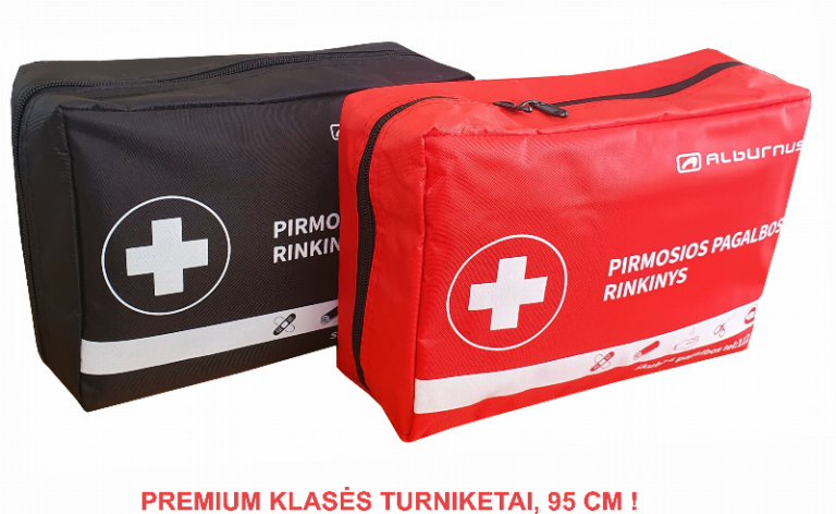 Pirmosios pagalbos vaistinėlės rinkinys (medžiaginė dėž.)