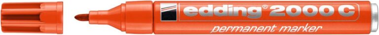 Permanentinis žymeklis Edding 2000C, apvaliu galiuku, 1,5-3mm, oranžinės spalvos