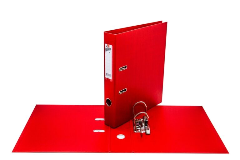 Segtuvas College, A4, 50mm, PP/PP, be apkaustų, raudonos spalvos