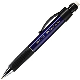 Pieštukas Faber-Castell GRIP Plus 1307, 0.7mm, automatinis, mėlynos spalvos korpusas