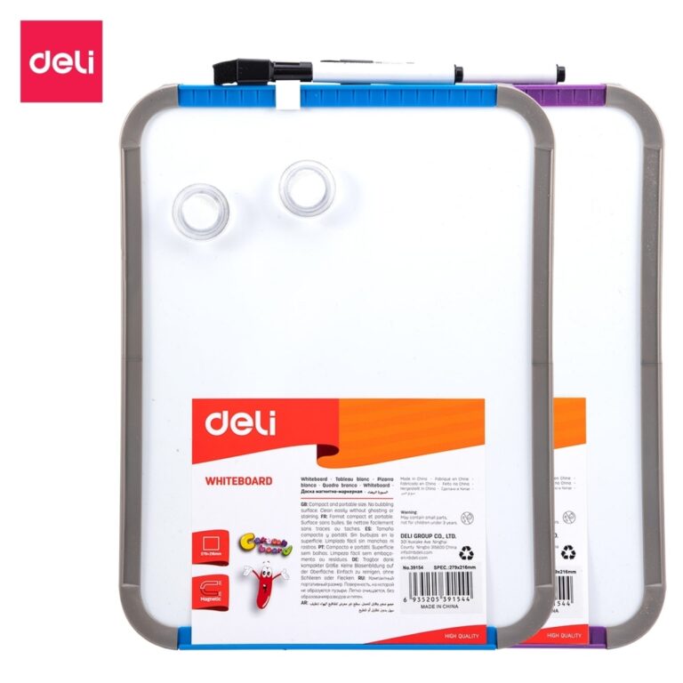 Magnetinė balta lenta,DELI 279x216mm, plastikiniu rėmu