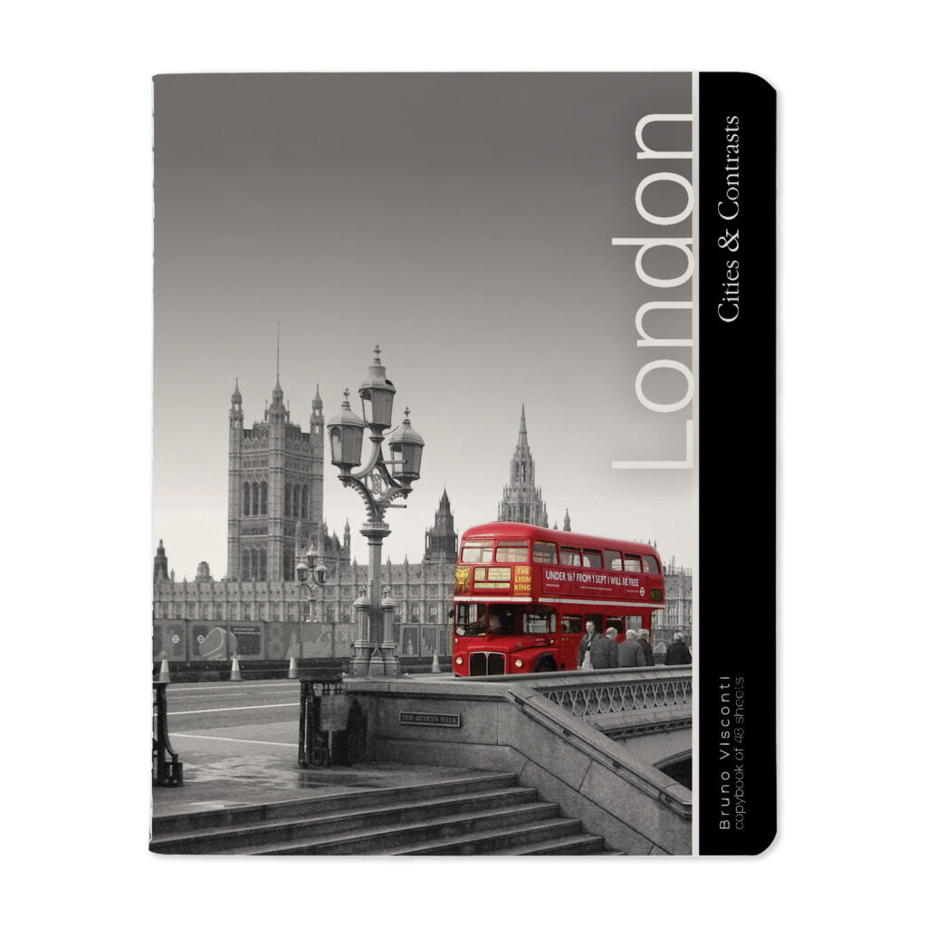 Sąsiuvinis Bruno Visconti A5, City London, 5×5 langeliais, 48 lapų