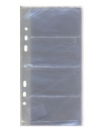 Įmautė-papildymas vizitinėms kortelėms Panta Plast, 12,2×24,4cm, telpa 8vnt, 1 lapas