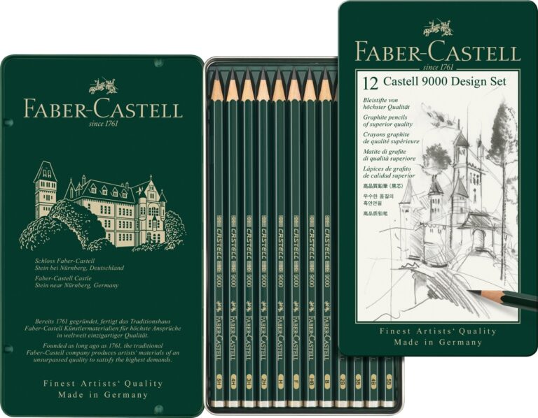 Pieštukai eskizavimui Faber-Castell 9000 Design Set, 5B-5H, 12vnt.