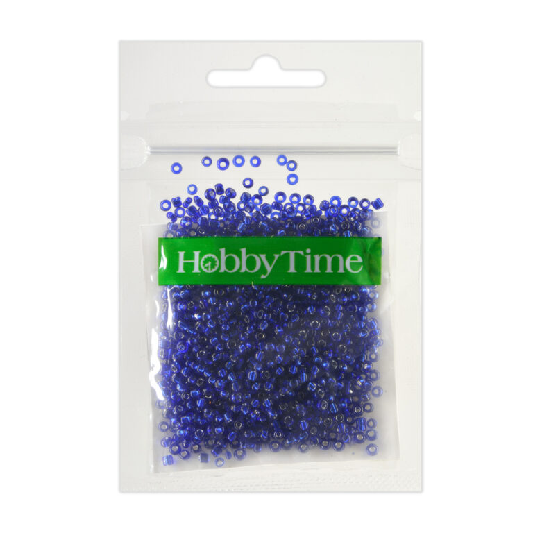Karoliukai, apvalūs, metalizuoti, 2mm 10g, mėlynos spalvos nr7
