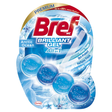 Pakabinamas tualeto gaiviklis Bref Brilliant Gel, Arctic Ocean, 42 g