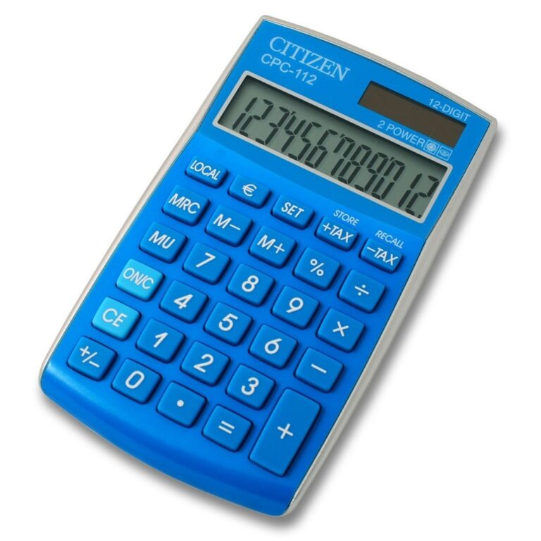 *Skaičiuotuvas CITIZEN CPC112LBWB, 12 skaitmenų, šviesiai mėlynos spalvos !*