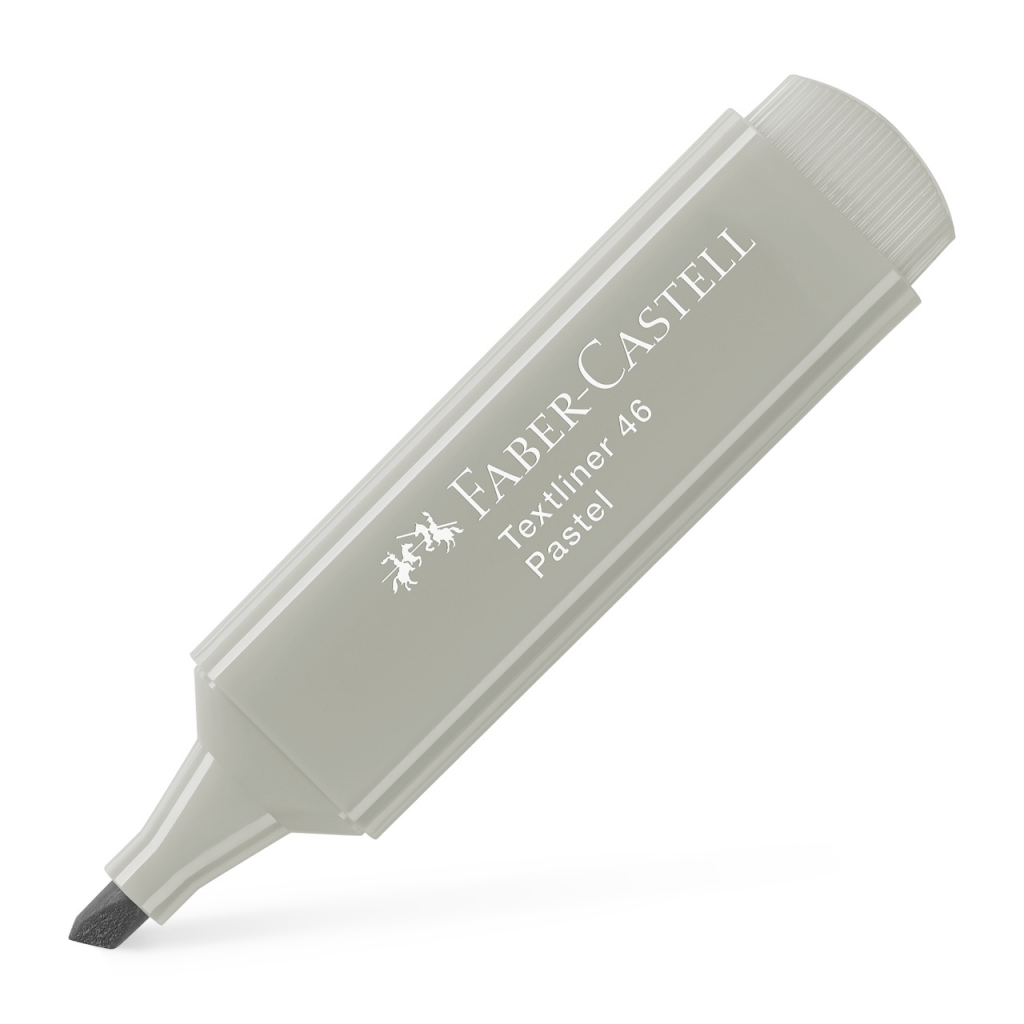 *Teksto žymeklis Faber-Castell, pilkos spalvos,kirstu galiuku, 1,2 – 5mm
