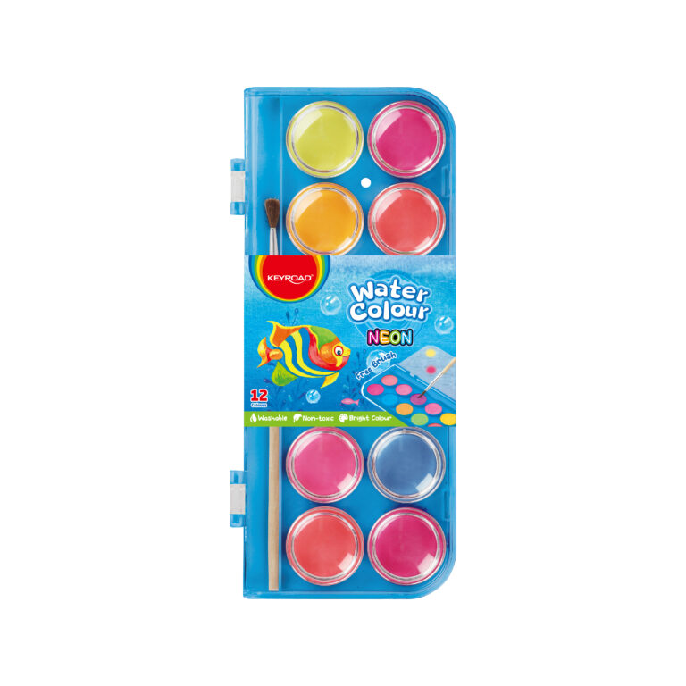 Akvareliniai dažai Keyroad, 12 neoninių spalvų