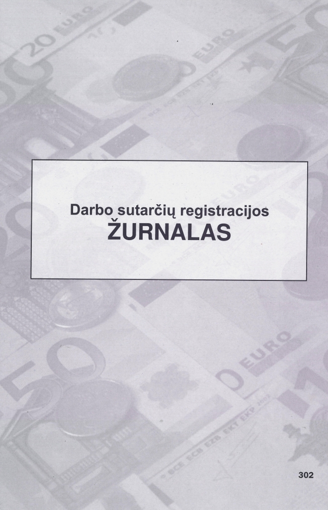 Darbo sutarčių registravimo žurnalas, A4, vertikalus, 12 lapų