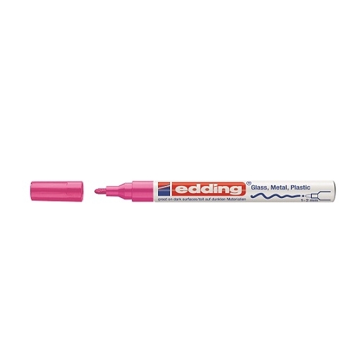 Žymeklis Edding 751 lako pagrindu, apvaliu galiuku, 1-2mm, rožinės spalvos