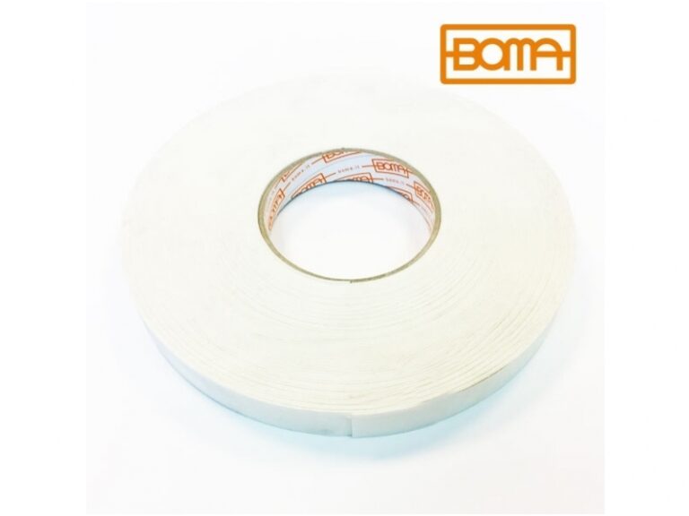 Dvipusė lipni juosta Boma, 19mmx25m, pastorinta balta