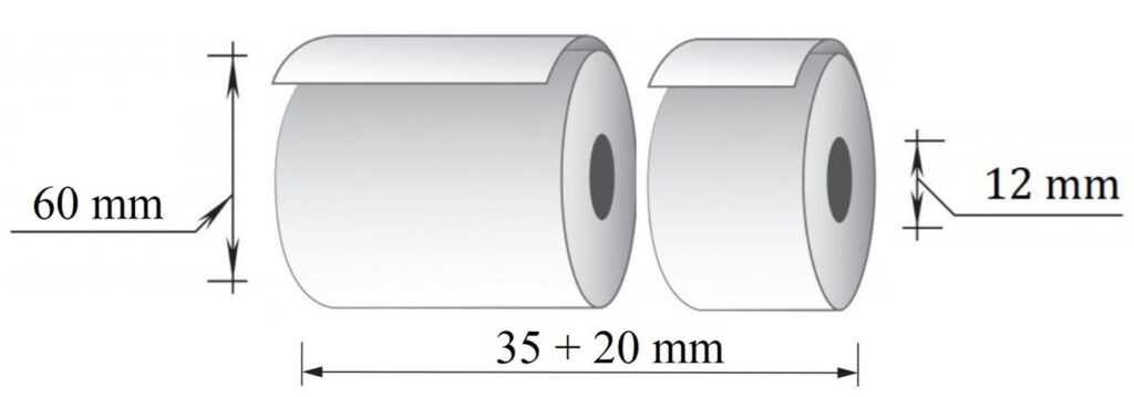Terminių kasos juostų rinkinys, 35+20x40m/12mm (maks. diam 60mm)