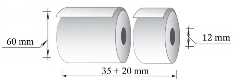 Terminių kasos juostų rinkinys, 35+20x40m/12mm (maks. diam 60mm)